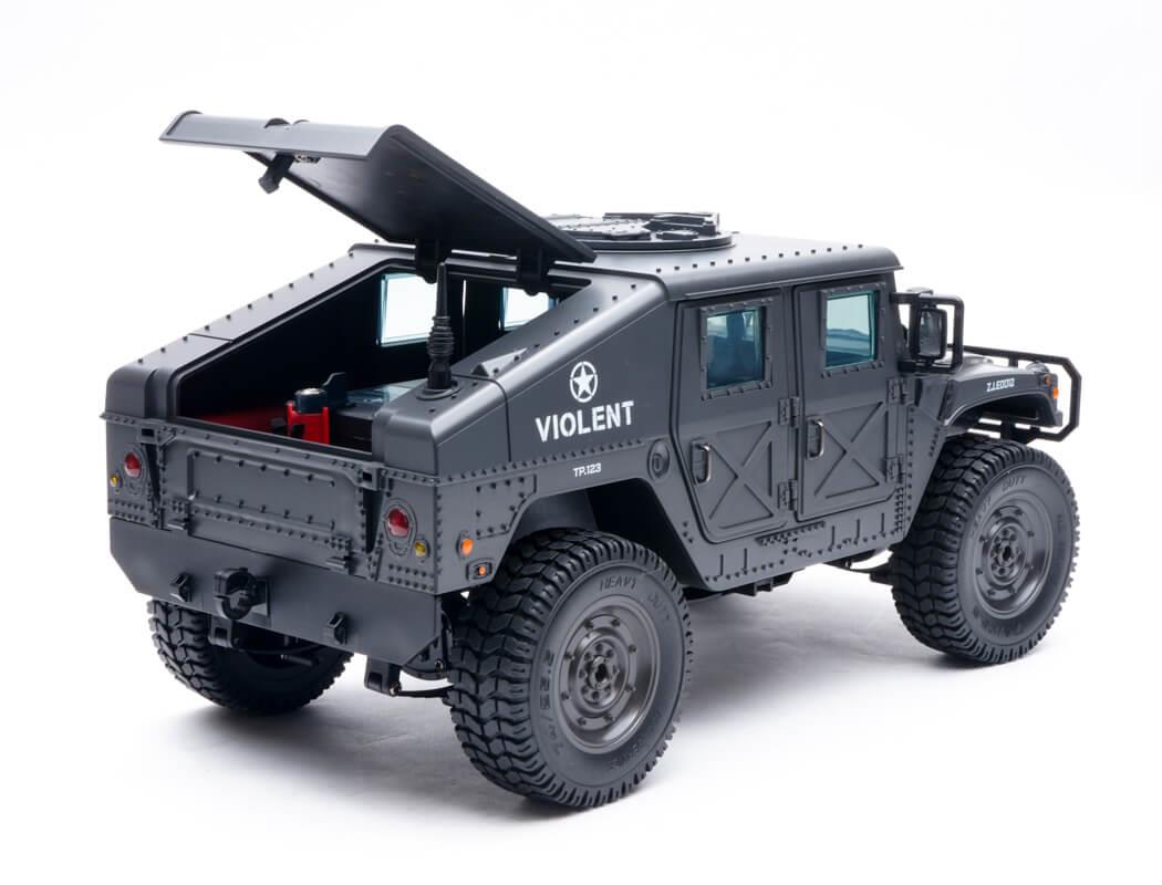 E-Zee Rc 1/16 4Wd Rc Hummer Military Truck - Black